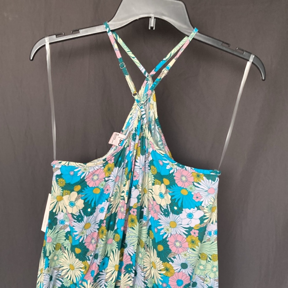 3/$24 SO dress Halter neck swing mini dress floral print dress boho M jr - Picture 12 of 17